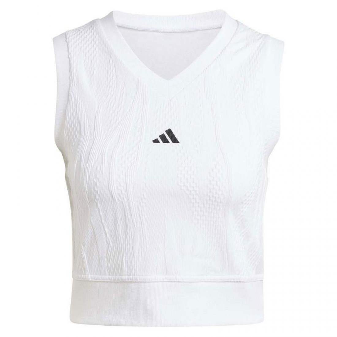 CAMISETA ADIDAS CROP TOP PRO BLANCO MUJER