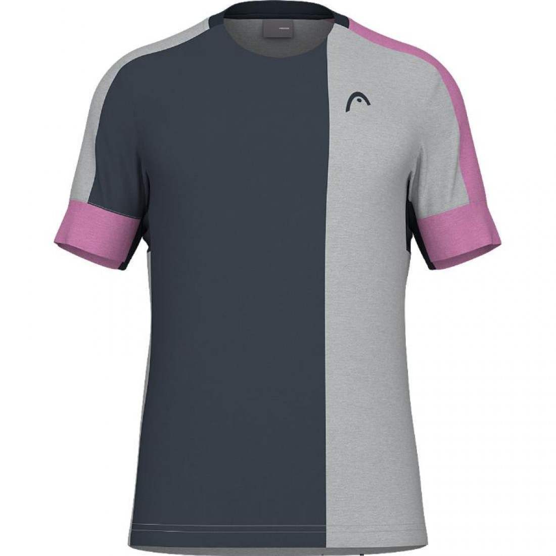 CAMISETA HEAD PLAY TECH ROSA GRIS