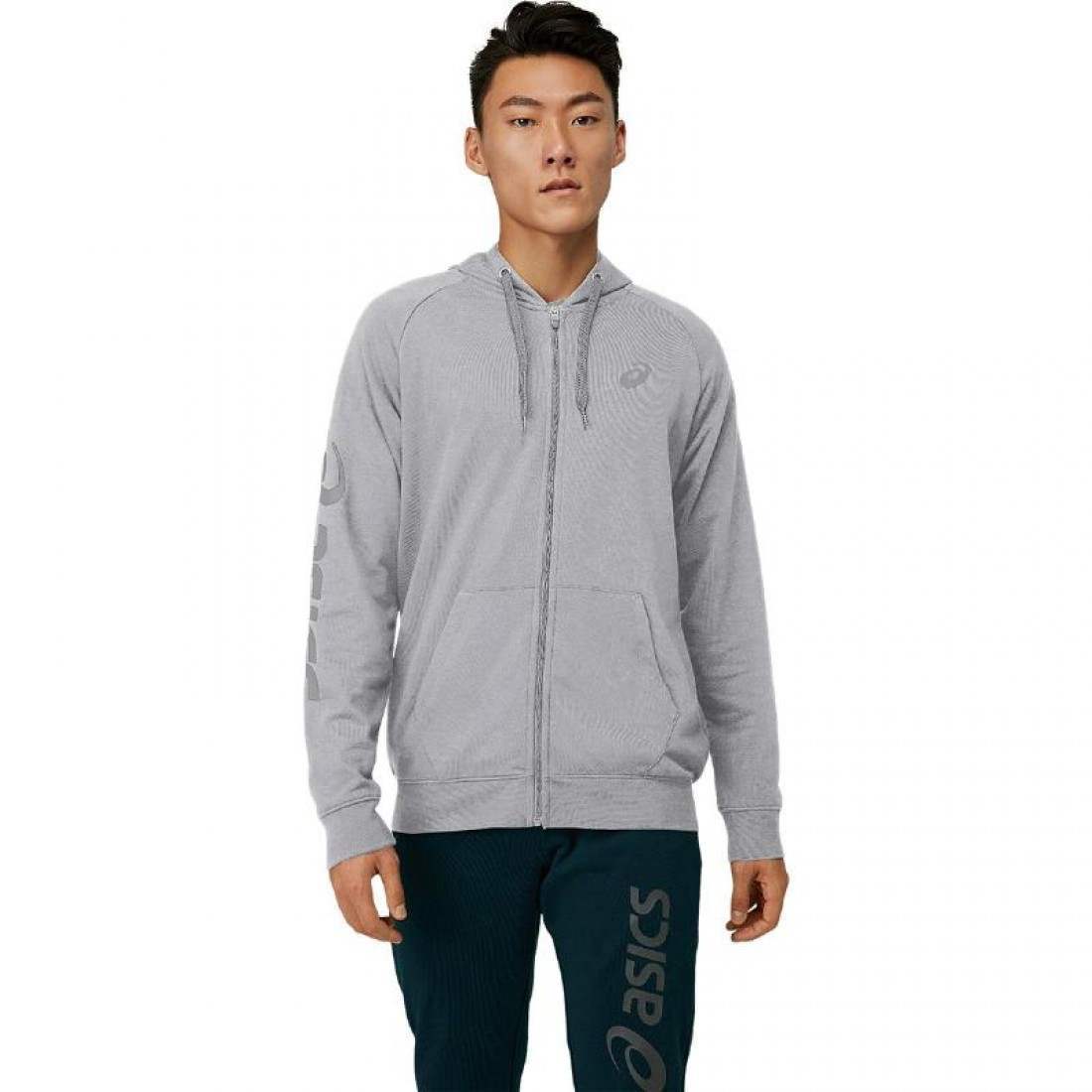 CHAQUETA ASICS BIG FZ GRIS CLARO