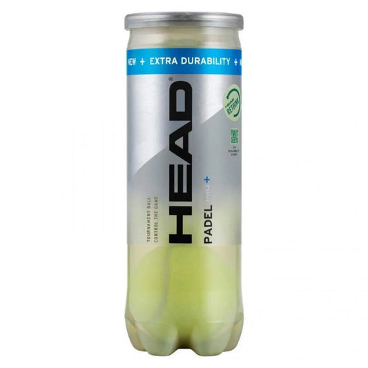 BOTE DE 3 PELOTAS HEAD PADEL PRO +