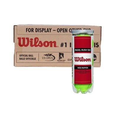 CAJÓN DE 24 BOTES DE PELOTAS WILSON RUSH 100