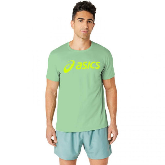 CAMISETA ASICS CORE CELADON CLARO AMARILLO FLUOR