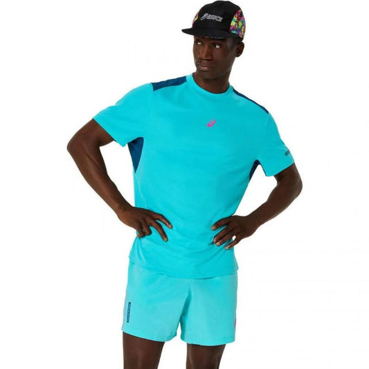 CAMISETA ASICS PADEL COURT SS TOP AQUA
