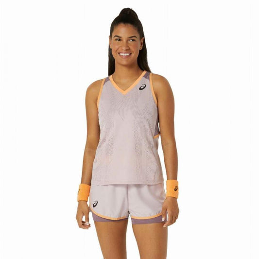 CAMISETA ASICS MATCH ROSA MUJER