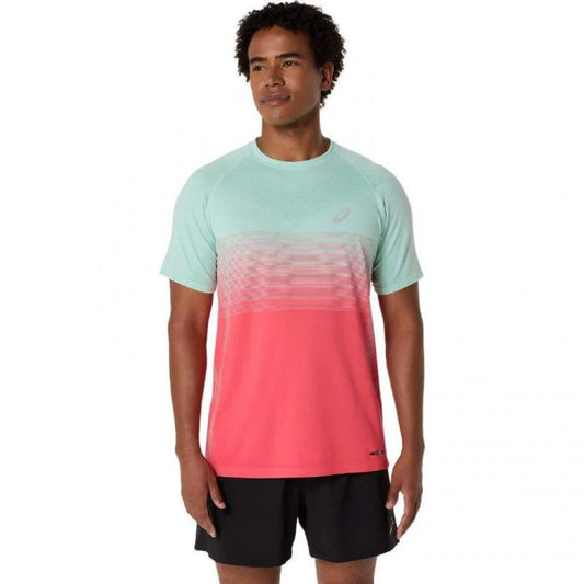 CAMISETA ASICS SEAMLESS SS TOP CORAL VERDE
