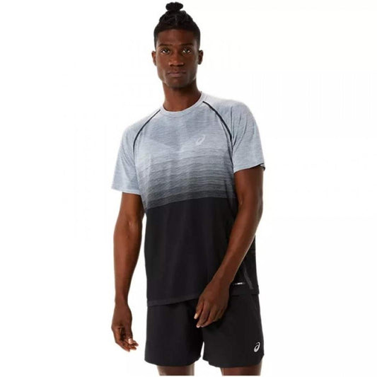 CAMISETA ASICS SEAMLESS SS TOP NEGRO PERFOMANCE GRIS