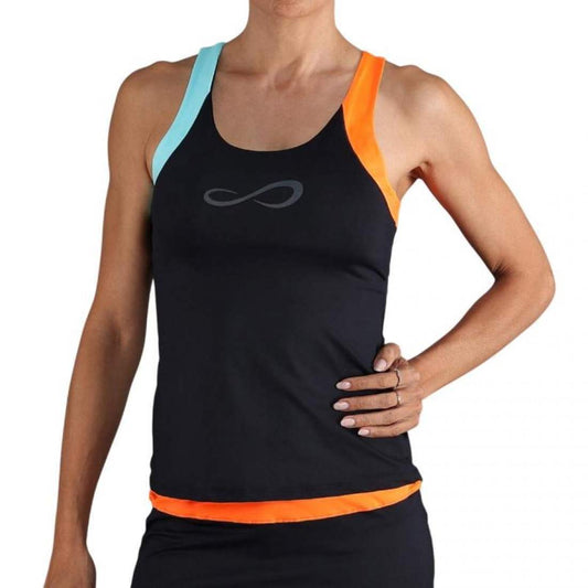 CAMISETA ENDLESS RACE NEGRO NARANJA