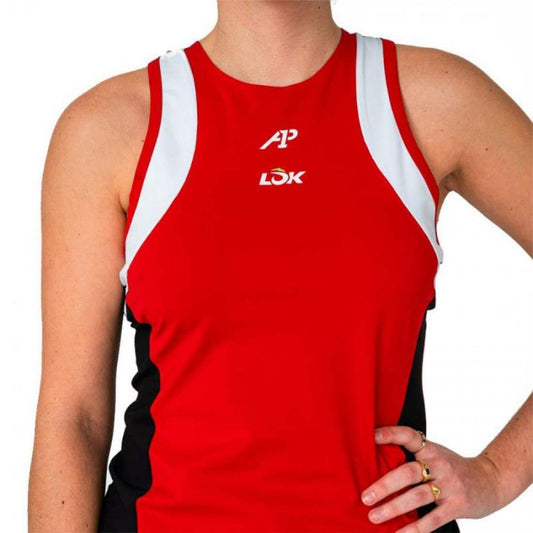 CAMISETA LOK A1 PADEL ELK BLANCO NEGRO MUJER