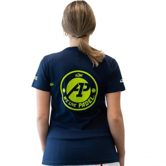 CAMISETA LOK A1 PADEL GLACIER AZUL MARINO MUJER
