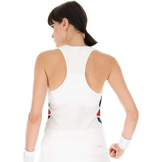 CAMISETA LOTTO SQUADRA III BLANCO AZUL MUJER
