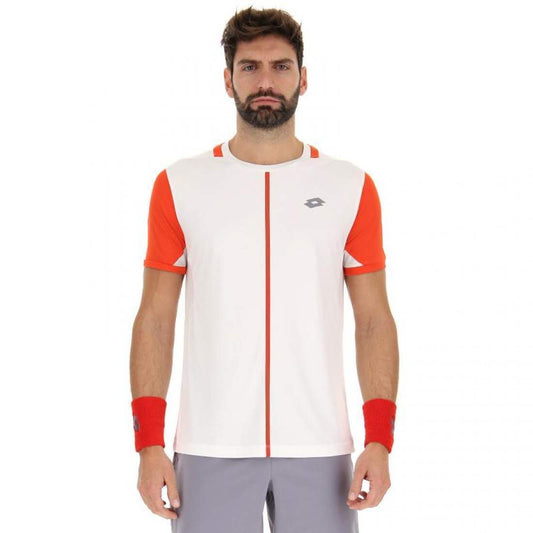CAMISETA LOTTO TOP IV BLANCO ROJO AMAPOLA