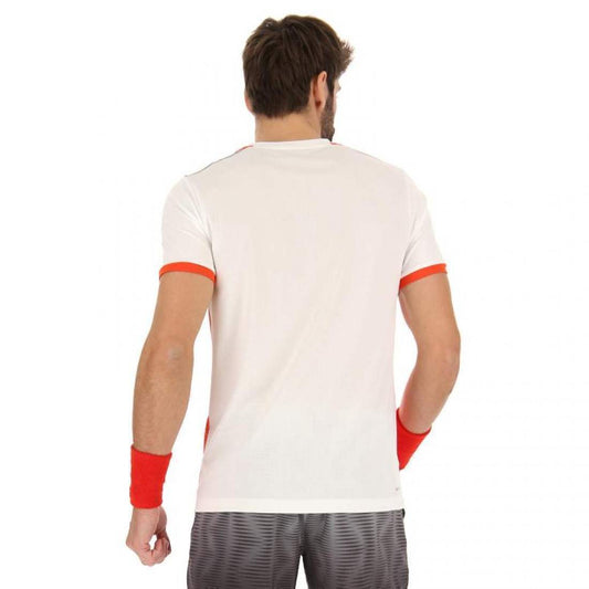 CAMISETA LOTTO TOP IV ROJO AMAPOLA BLANCO BRILLANTE
