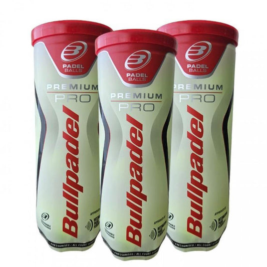 PACK DE 3 BOTES DE PELOTAS BULLPADEL PREMIUM PRO