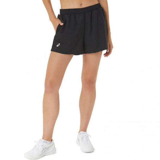 SHORT ASICS COURT NEGRO BLANCO MUJER