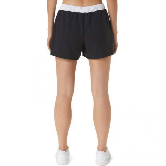 SHORT ASICS COURT NEGRO BLANCO MUJER