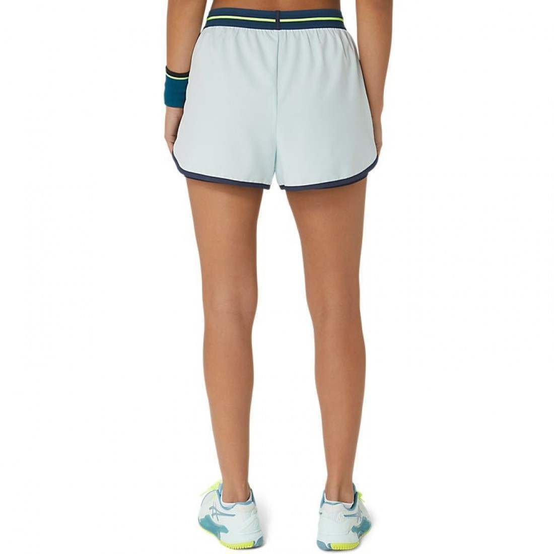 SHORT ASICS MATCH AZUL MAR MUJER