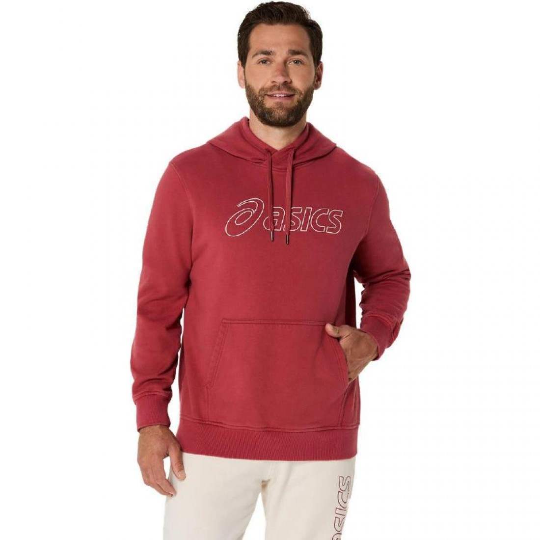 SUDADERA ASICS LOGO ROJO BIRCH