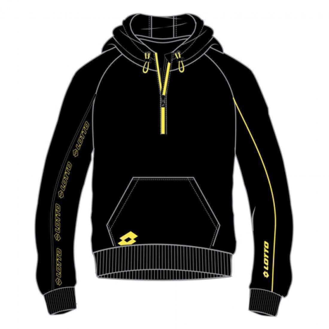 SUDADERA LOTTO LOGO DUE SWEAT NEGRO