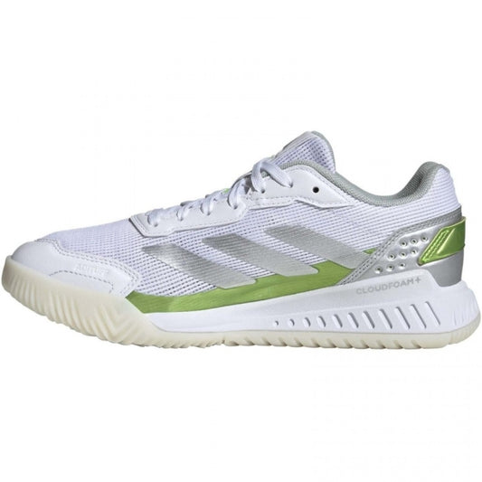 ZAPATILLAS ADIDAS COURTQUICK PADEL BLANCO PLATA VERDE MUJER