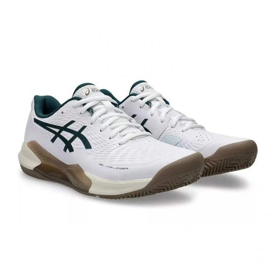 ZAPATILLAS ASISC GEL CHALLENGER 14 CLAY BLANCO VERDE OSCURO