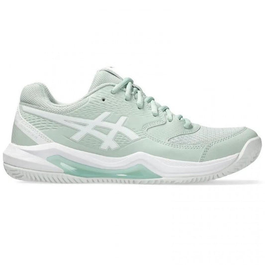 ZAPATILLAS ASICS GEL DEDICATE 8 CLAY VERDE LIQUEN BLANCO MUJER