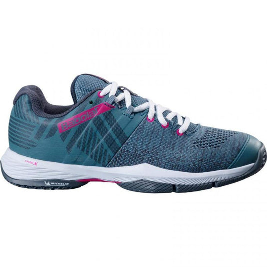 ZAPATILLAS BABOLAT SENSA AZUL ATLANTICO BLANCO MUJER