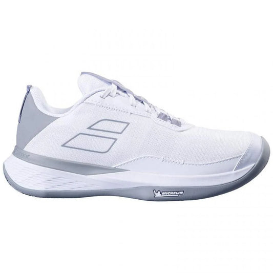 ZAPATILLAS BABOLAT SFX EVO CLAY BLAANCO GRIS MUJER