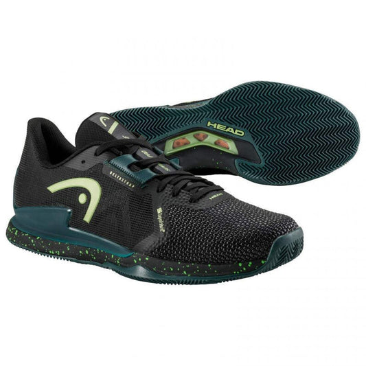 ZAPATILLAS HEAD SPRINT PRO 3.5 SF CLAY NEGRO VERDE BOSQUE